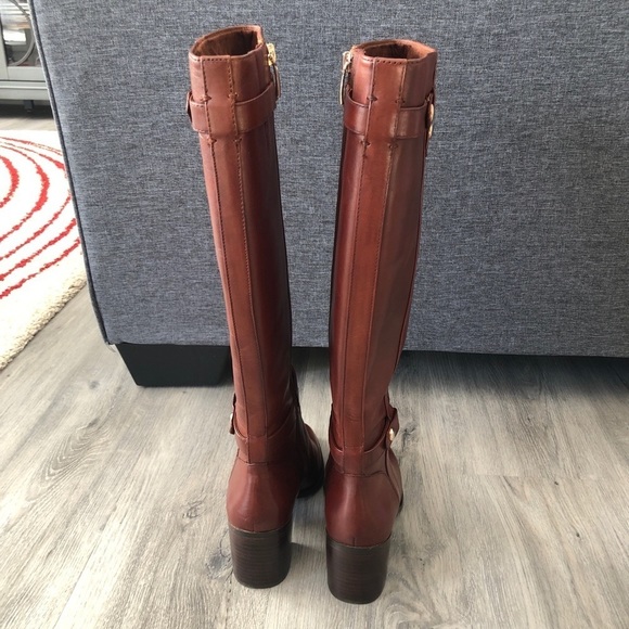 Essex Lane Lizzy Wide Calf Boots in Rich Caramel - Picture 7 of 14